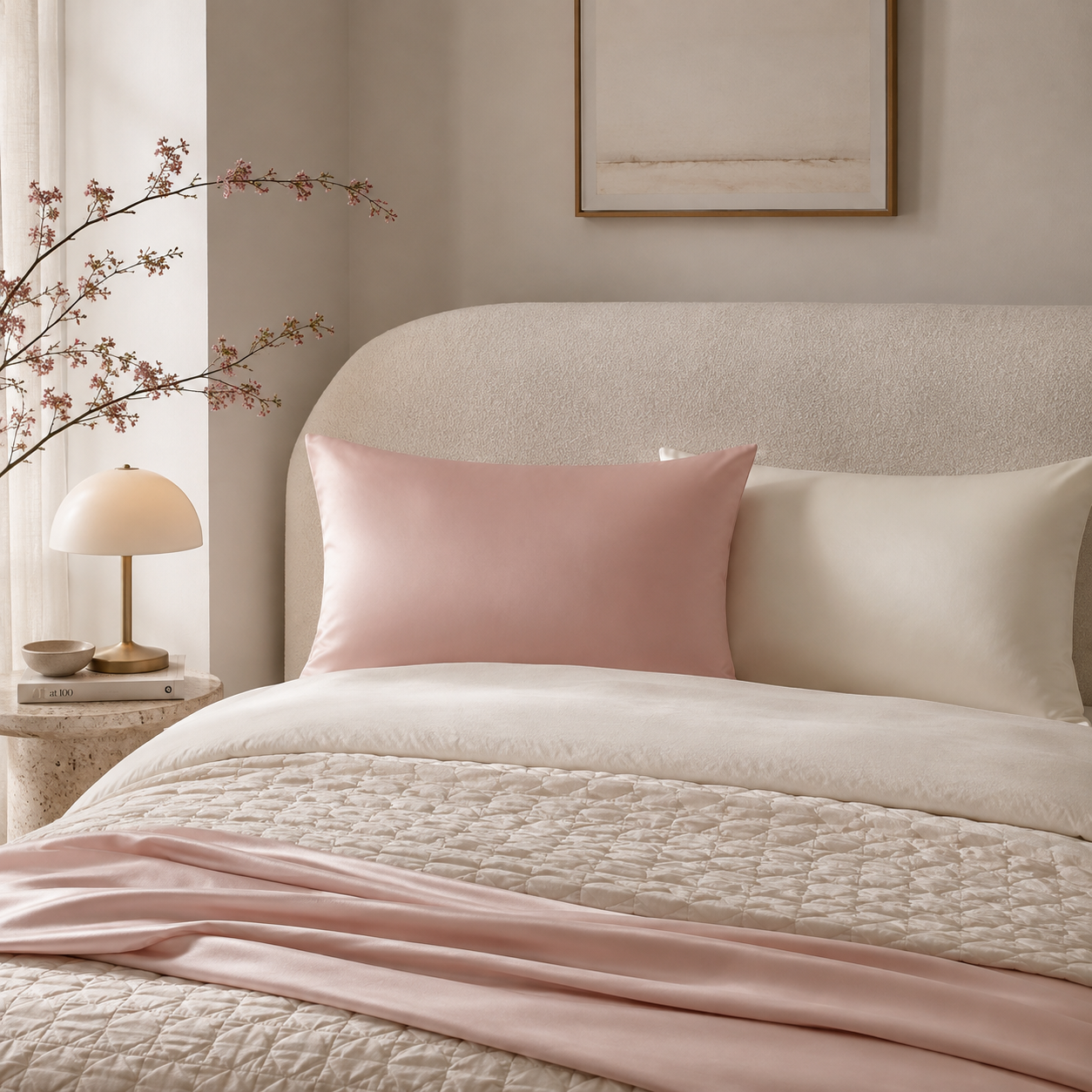 Ivory + Cherry Pink